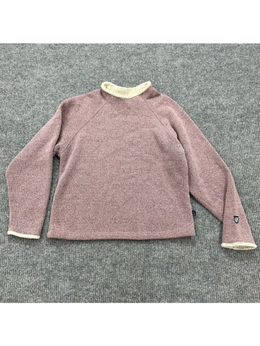Kuhl Alf Alfpaca Fleece Pullover Mock Neck Sweater Cozy Outdoor Womens sz Medium